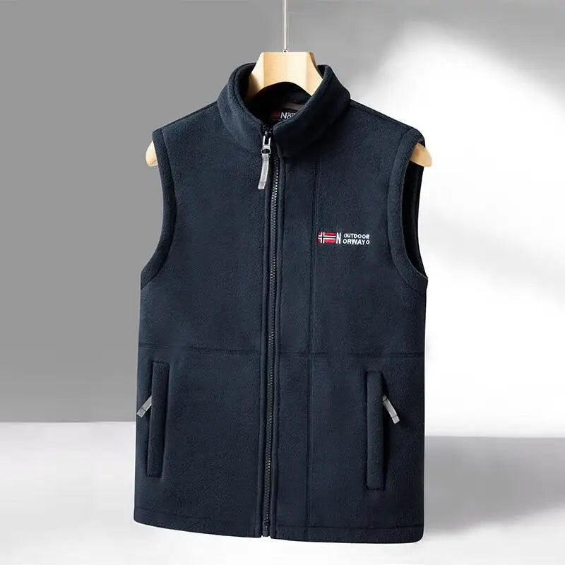 Heren Fleece Vest Met Geometrisch Ontwerp 3