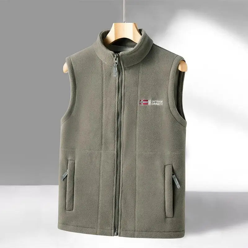 Heren Fleece Vest Met Geometrisch Ontwerp 7
