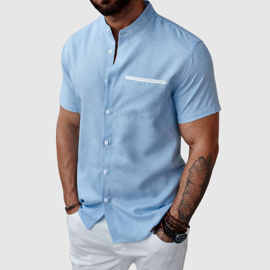 Heren Henley Shirt Casual Stijl 2