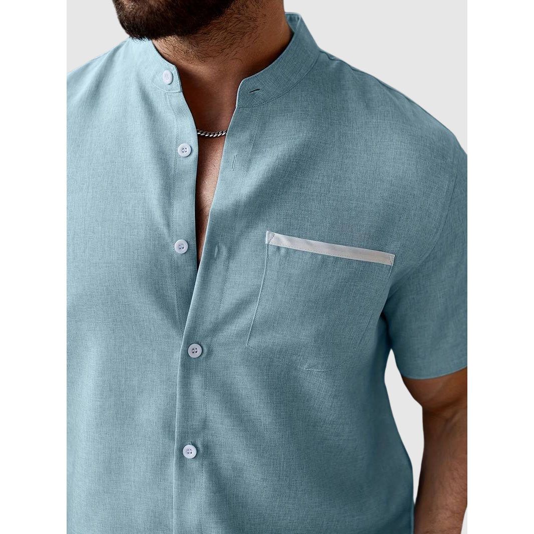 Heren Henley Shirt Casual Stijl 7
