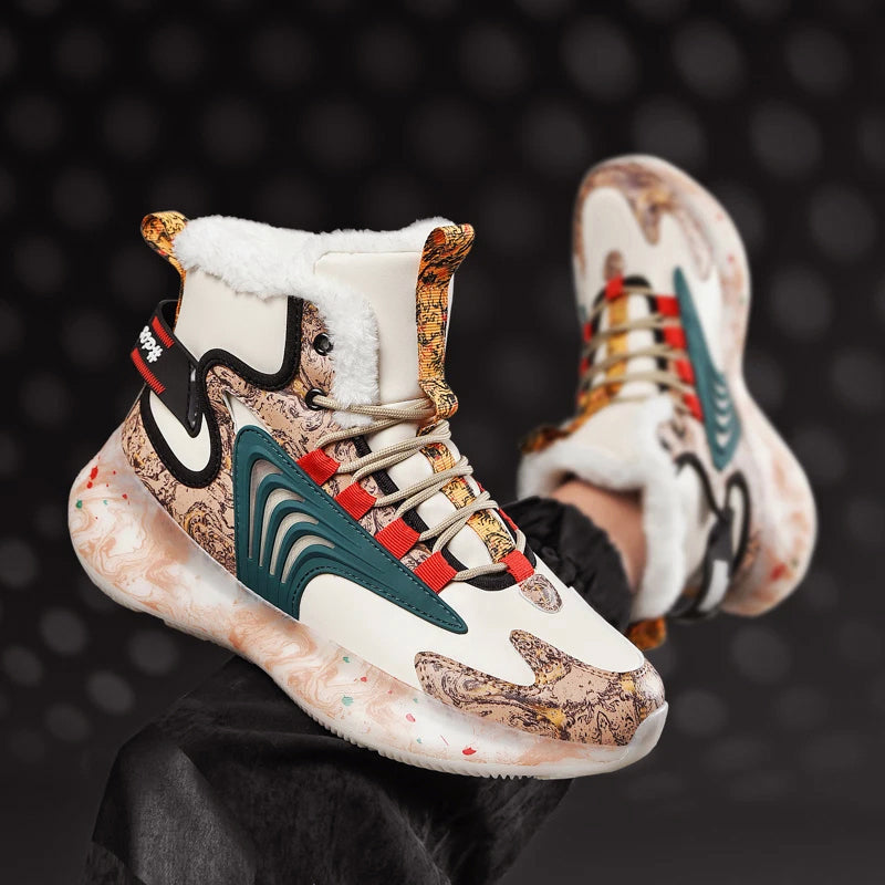Heren Hoge Sneakers met Print en Comfortabele Binnenvoering 3