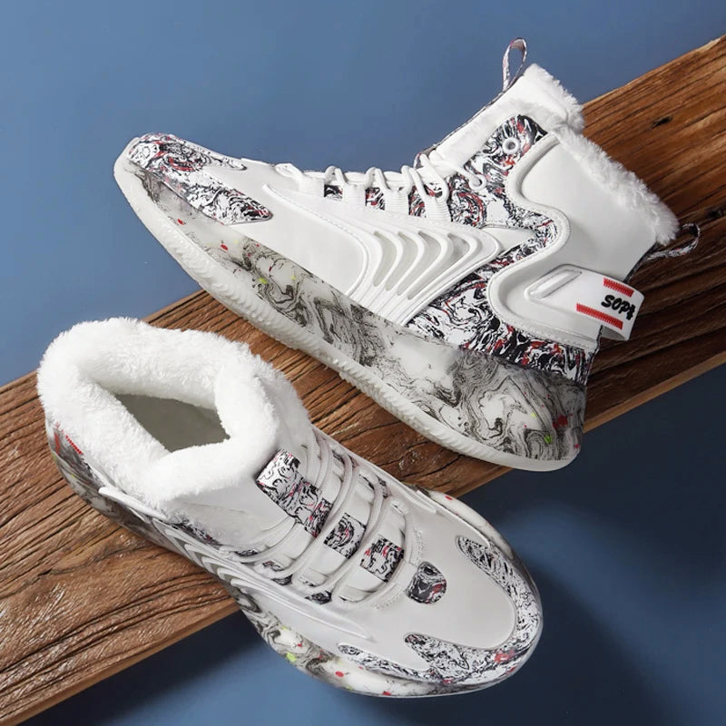 Heren Hoge Sneakers met Print en Comfortabele Binnenvoering 7