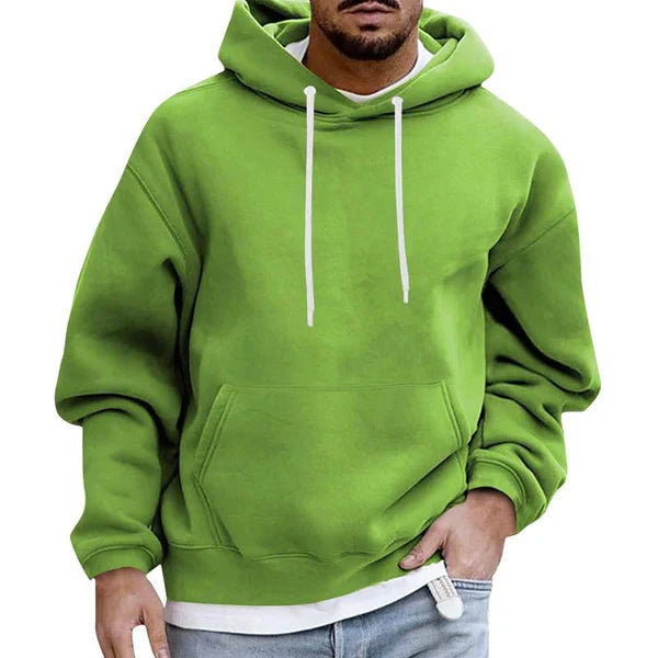 Heren Hoodie Met Praktische Zakken Zachte Stof Losse Pasvorm 5