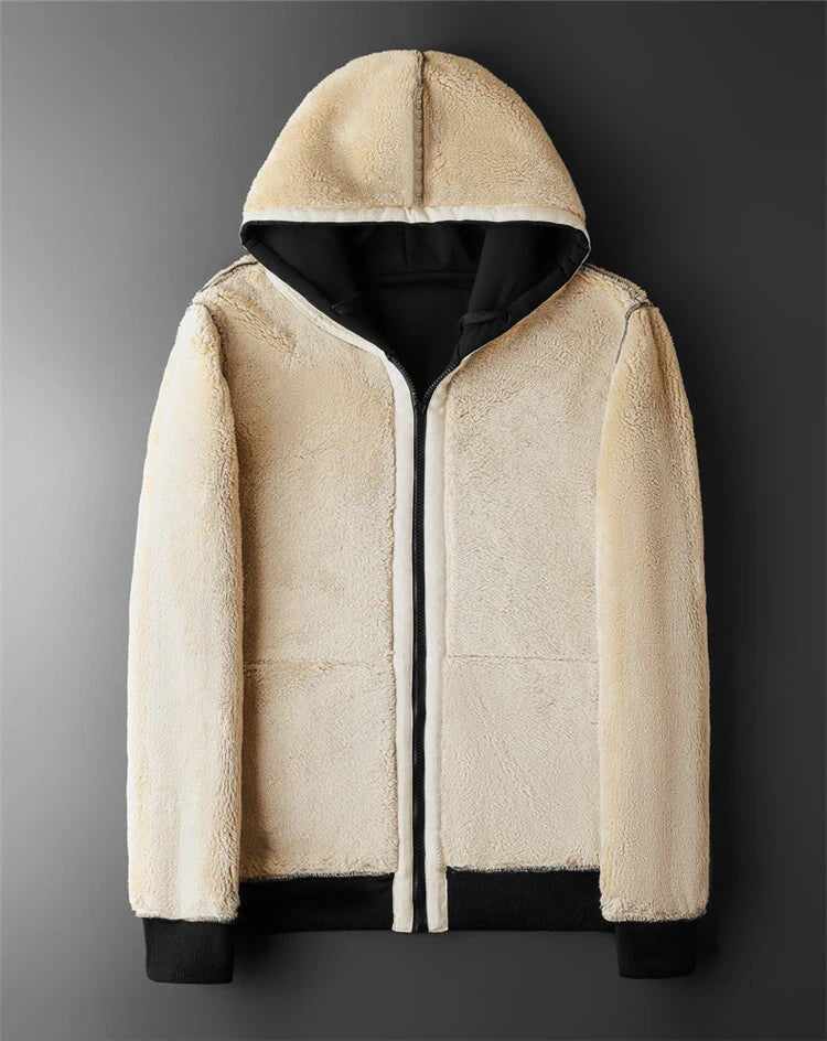 Heren Hoodie Zipper wol stijl met Capuchon voor Casual en Sportieve Gelegenheden