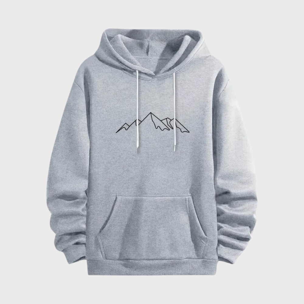 Heren Hoodie met Bergprint Stijlvol 10