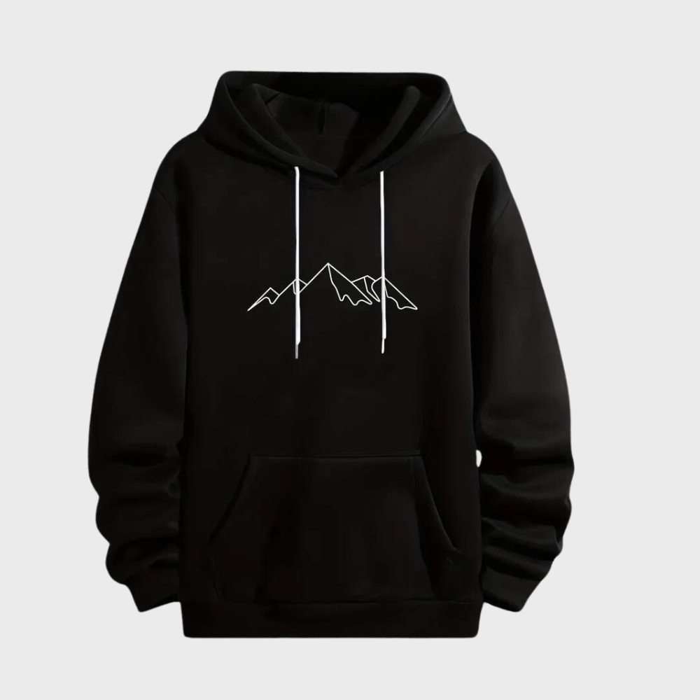 Heren Hoodie met Bergprint Stijlvol 6