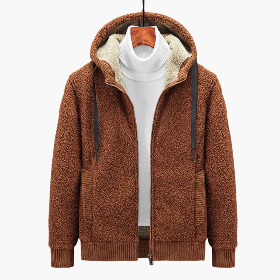 Heren Hoodie met Rits en Gevoerde Kap voor Casual Comfort 1