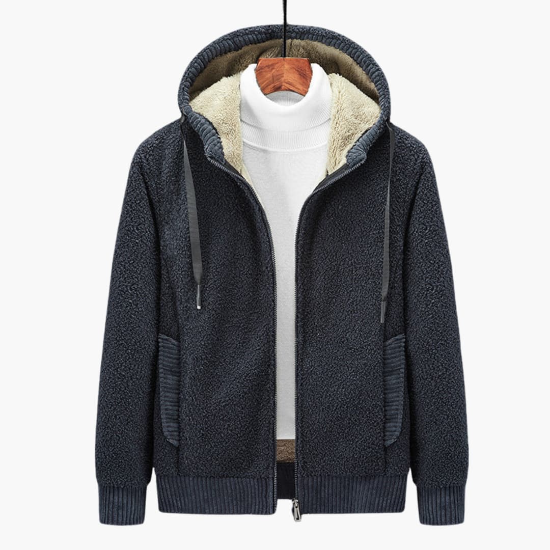Heren Hoodie met Rits en Gevoerde Kap voor Casual Comfort 4
