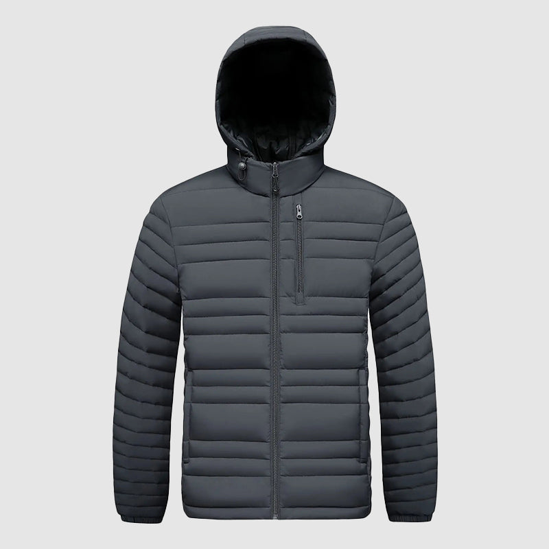 Heren Jack Gewatteerd met Afneembare Capuchon voor Herfst en Winter 2