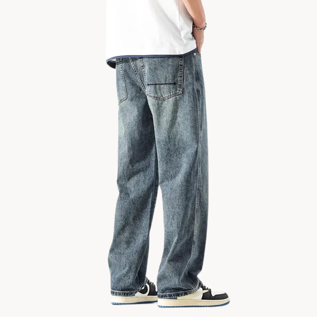 Heren Jeans Rechte Pijpen Casual Stijl 4
