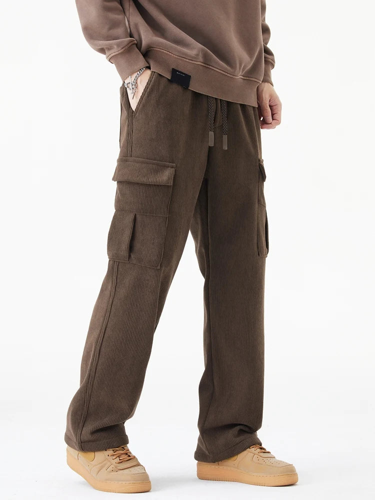 Heren Joggingbroek Corduroy Fleece Gevoerd 0