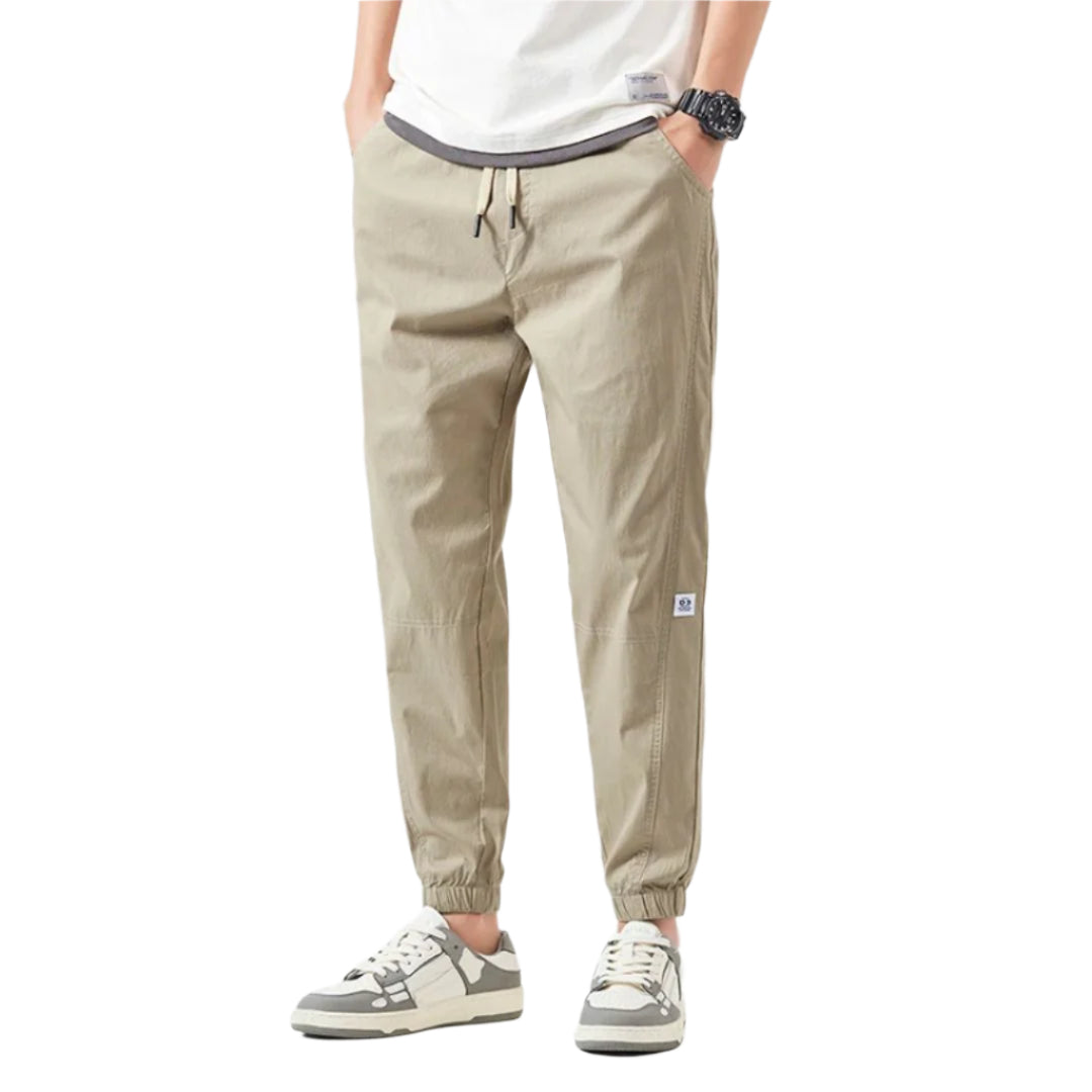 Heren Joggingbroek Modern Japans Katoen Met Elastische Tailleband 0