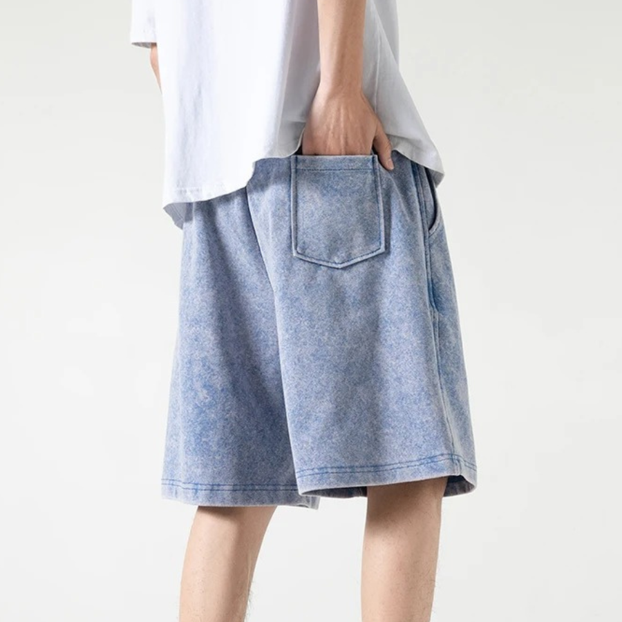 Heren Korte Broek Met Touwtjes van 100% Katoen, Uniek Ontwerp, Casual Shorts 1