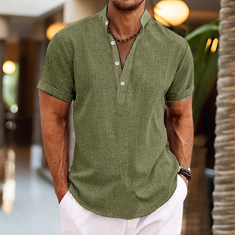Heren Korte Mouwen Shirt Casual 7