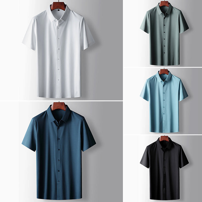 Heren Korte Mouwen Shirt Met Knoopsluiting 5