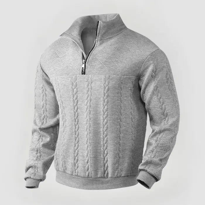 Heren Kwart Zip Trui Klassiek 8