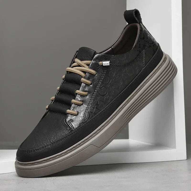 Heren Lage Sneakers met Platform en Veters 0