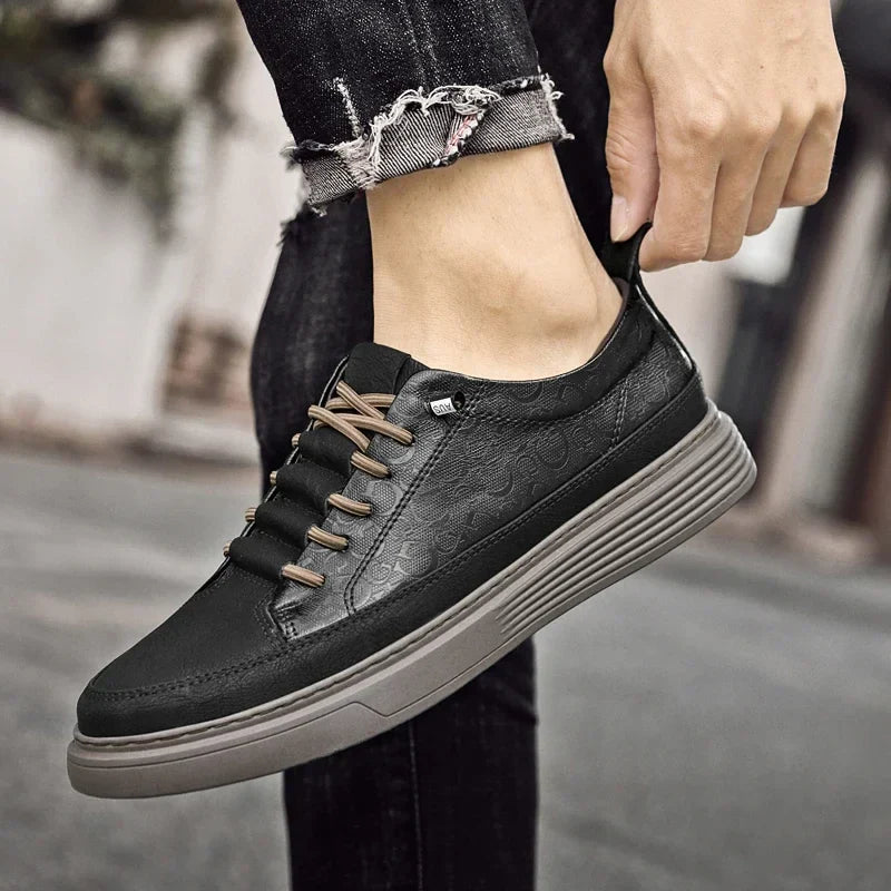 Heren Lage Sneakers met Platform en Veters 1