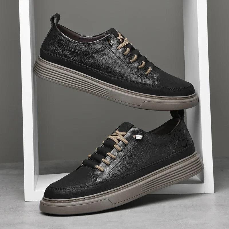 Heren Lage Sneakers met Platform en Veters 2