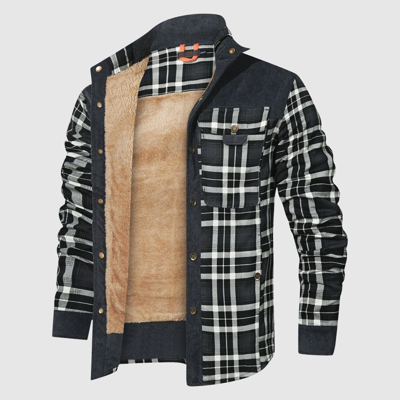 Heren Outdoorjas Geruit met Sherpa Voering 4