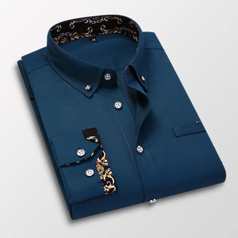 Heren Overhemd Barokprint Accent Casual en Zakelijk 2