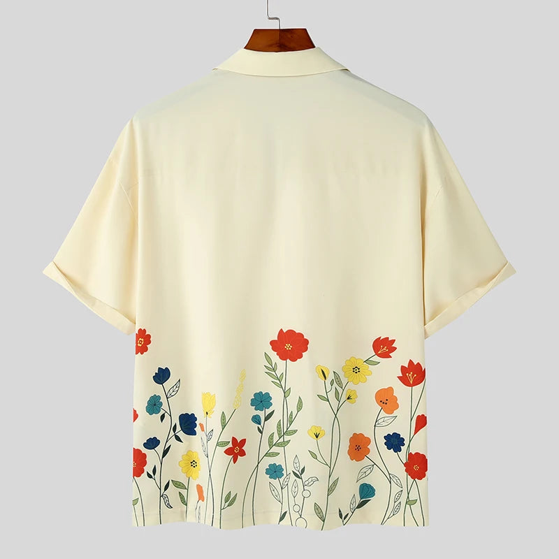 Heren Overhemd Bloemendessin Casual voor Lente en Zomer 5