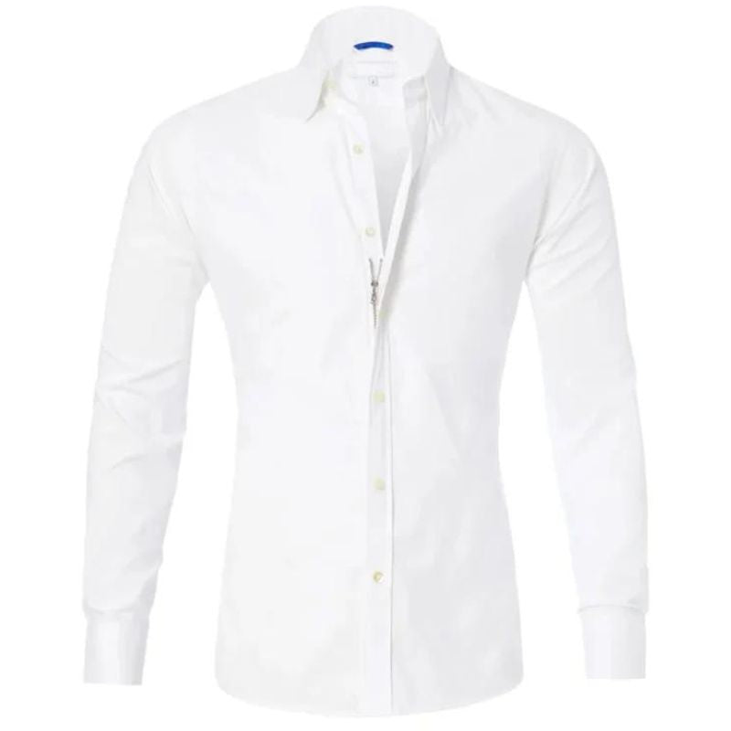 Heren Overhemd Casual Met Ritssluiting Moderne Stijl 11