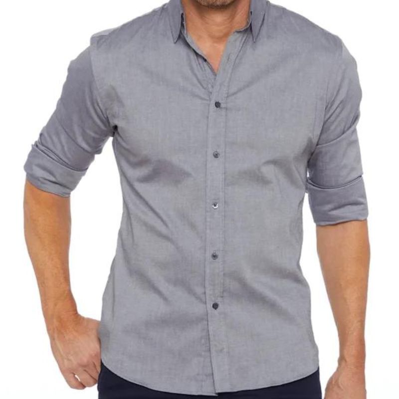 Heren Overhemd Casual Met Ritssluiting Moderne Stijl 7