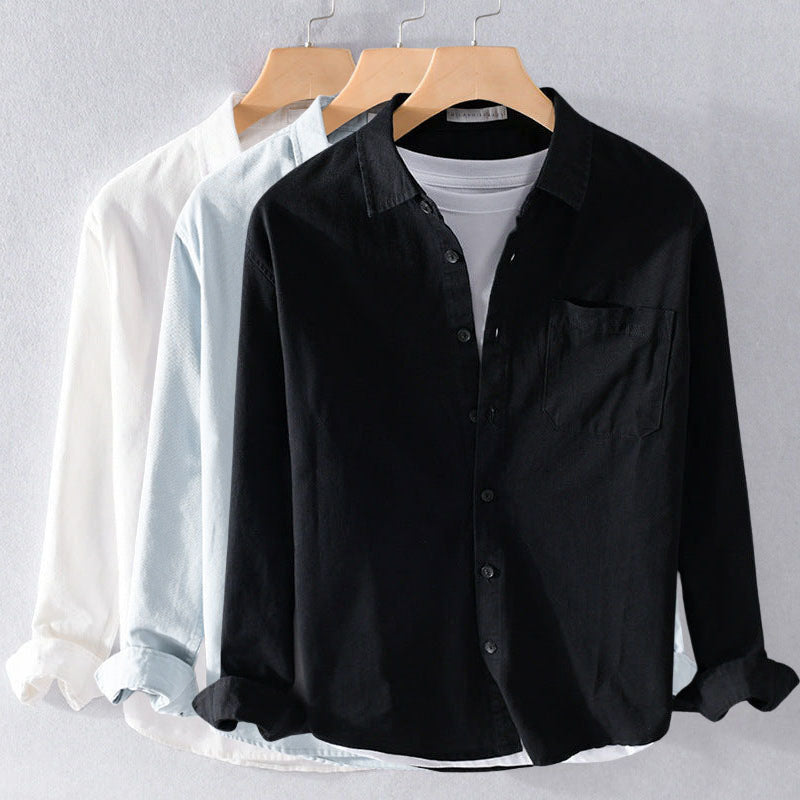 Heren Overhemd Casual Stijl met Lange Mouwen en Knoopsluiting 3