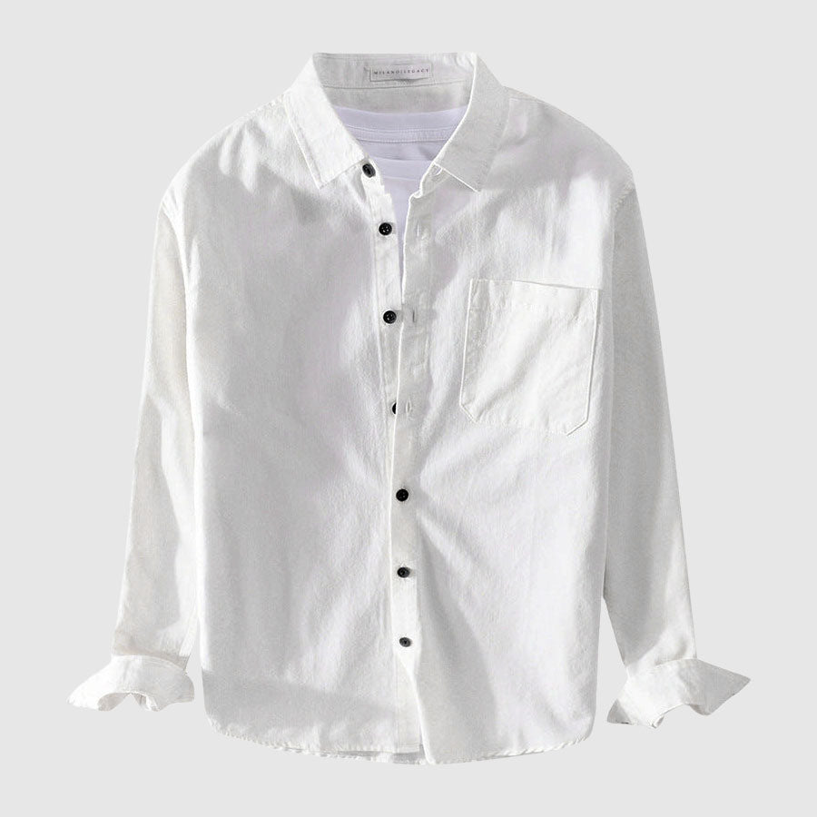 Heren Overhemd Casual Stijl met Lange Mouwen en Knoopsluiting 6