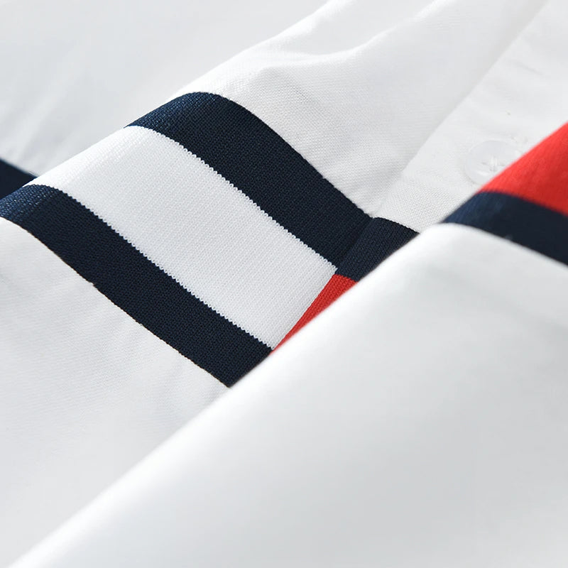 Heren Overhemd Knoopsluiting Casual Met Kleurblokdetail 5