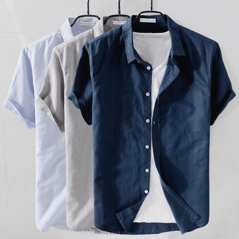 Heren Overhemd Korte Mouwen Casual 5