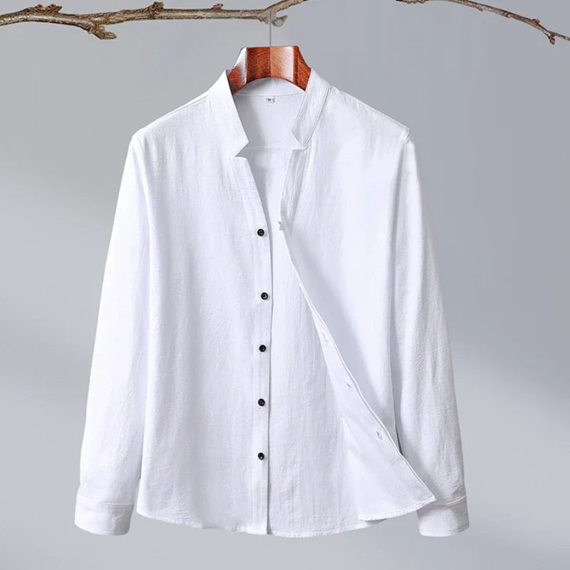 Heren Overhemd Lange Mouwen Japanse Stijl 1