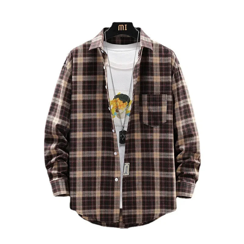 Heren Overhemd Losse Casual Lange Mouwen Britse Stijl 0