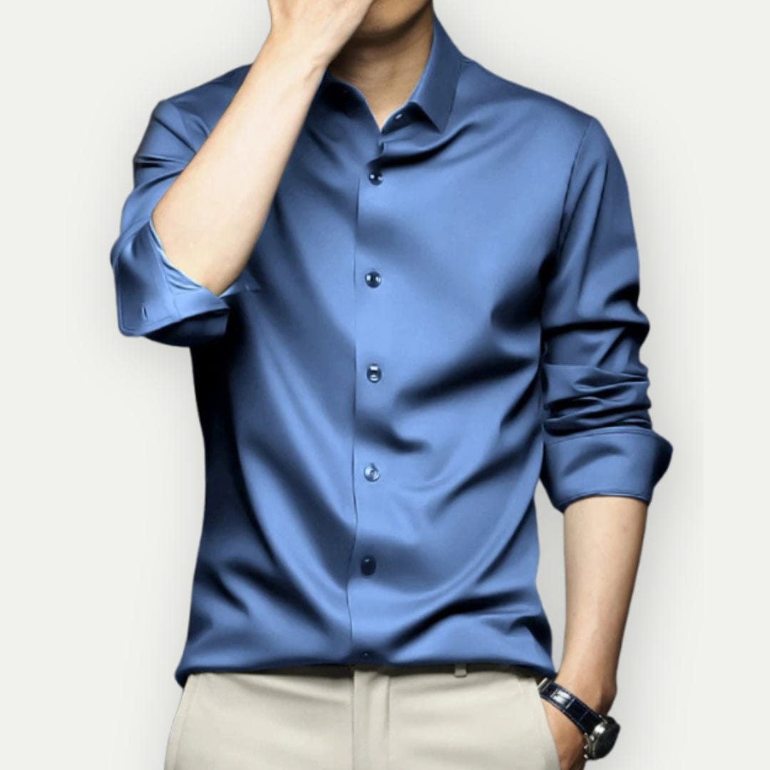 Heren Overhemd Slim Fit Kreukvrij Ademend 7