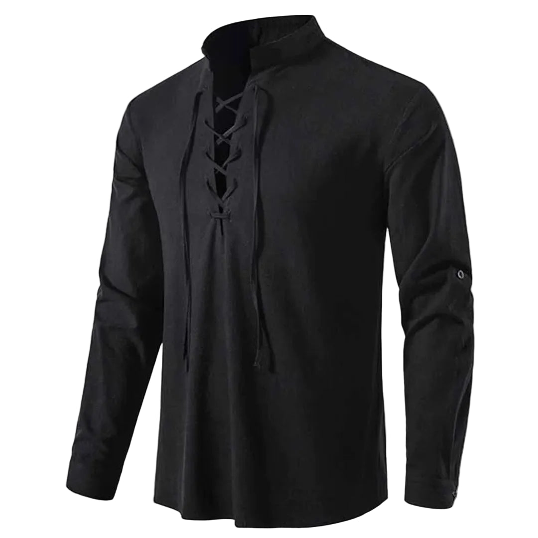 Heren Overhemd V-hals Casual Stijl 0