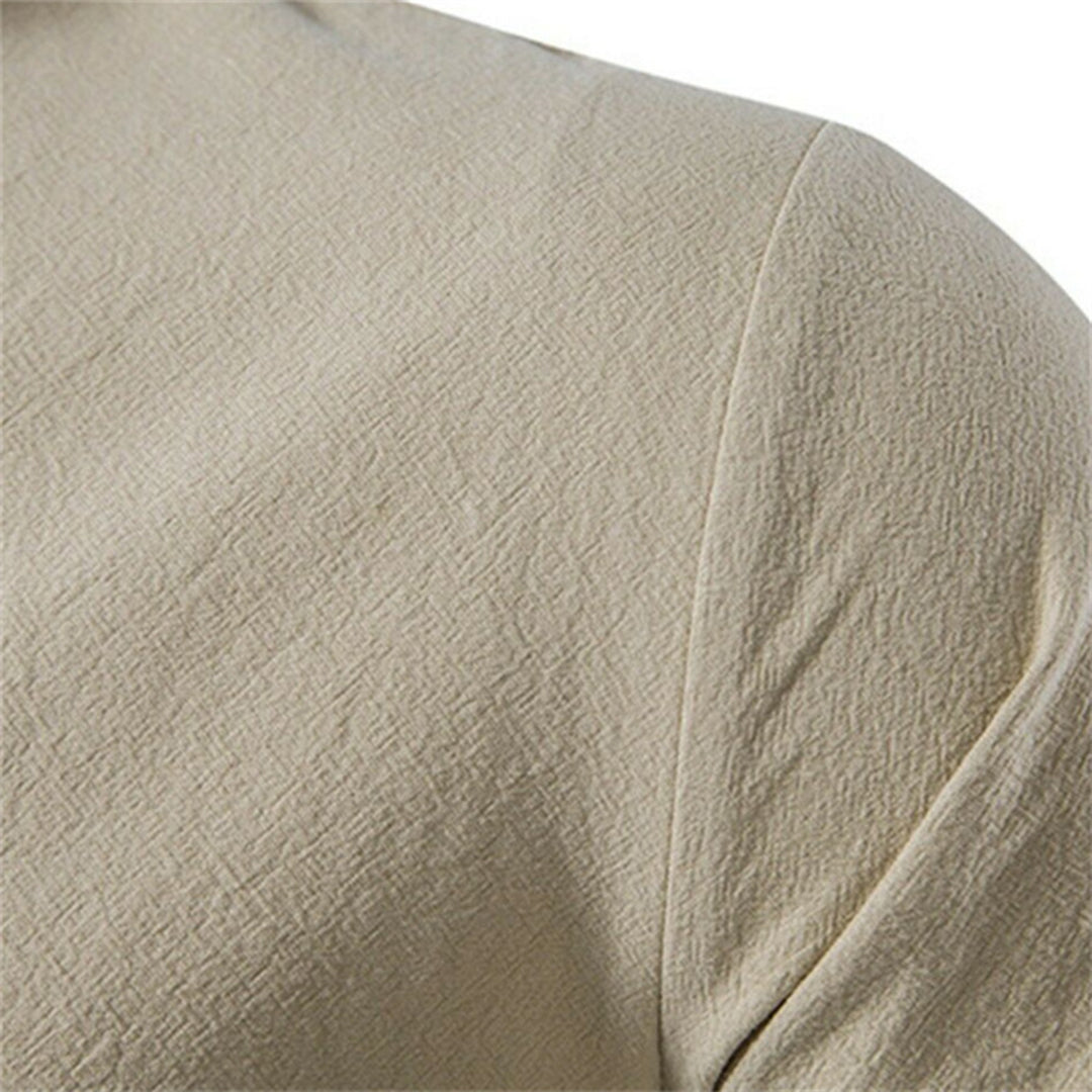 Heren Overhemd V-hals Casual Stijl 4