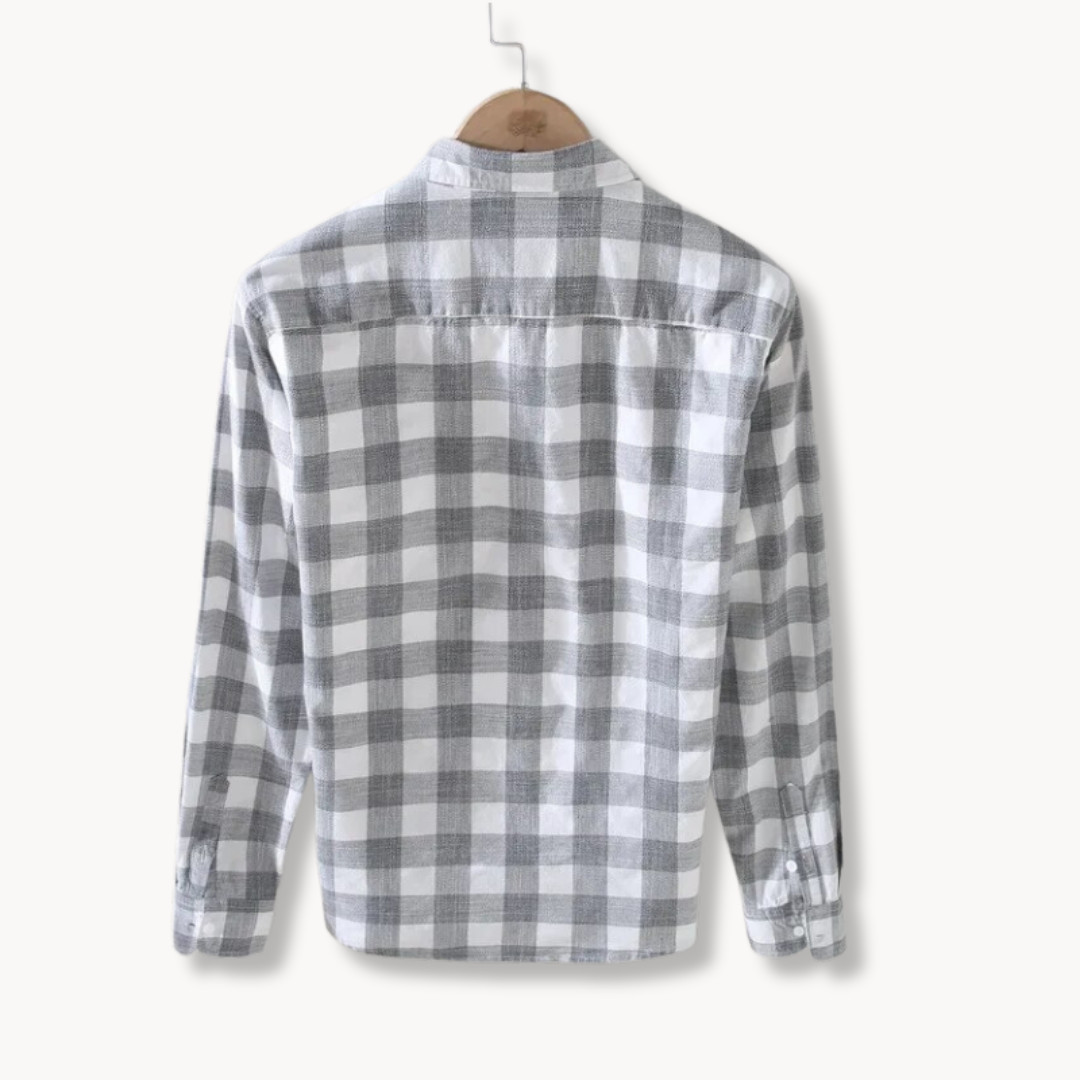 Heren Overhemd met Lange Mouwen en Gingham Patroon 1