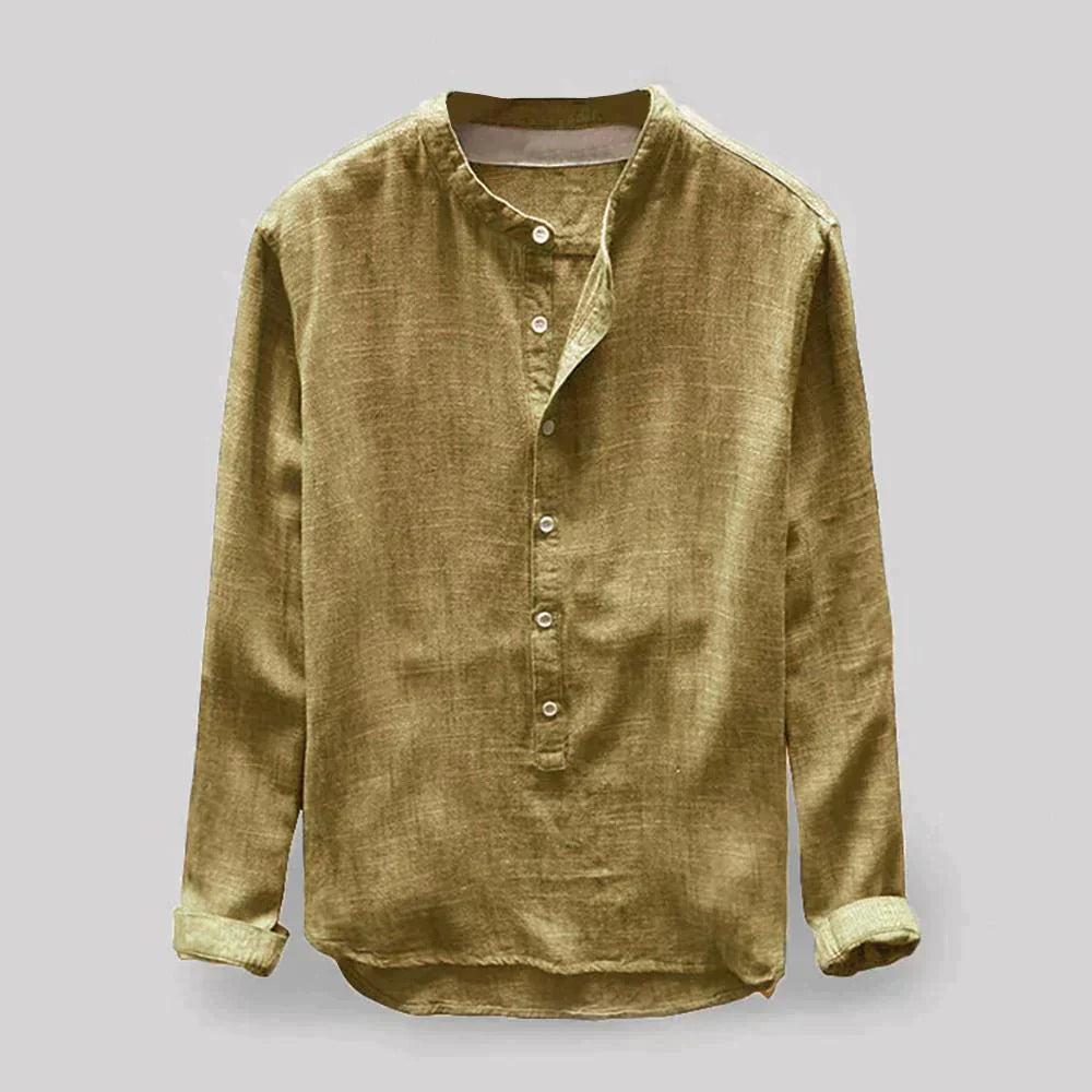 Heren Overhemd van Linnen Klassieke Stijl 2