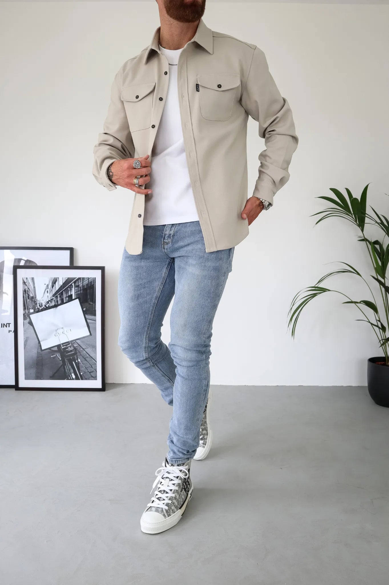 Heren Overhemdjack Modern Stijlvol voor Casual en Formele Gelegenheden 1