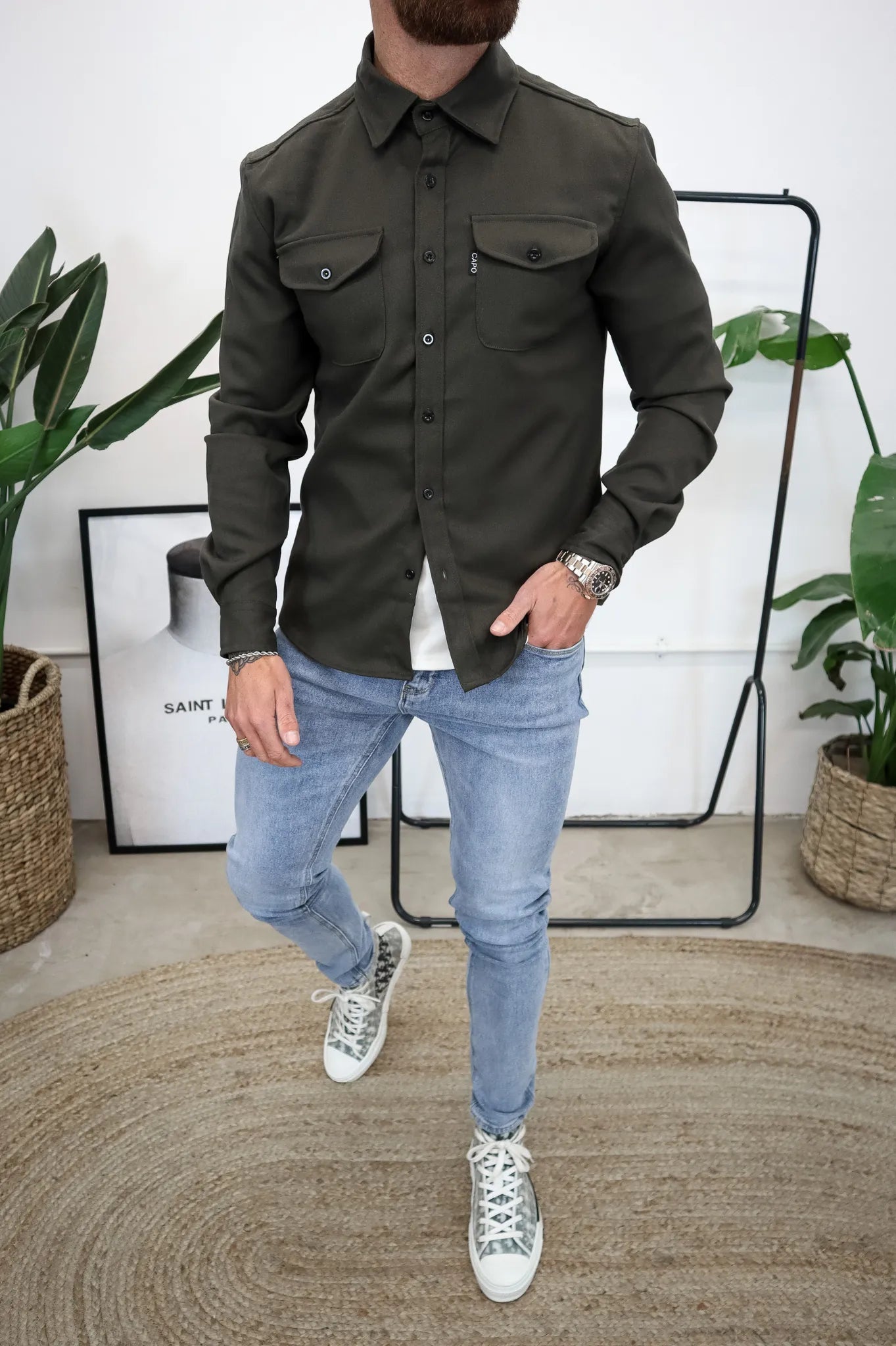 Heren Overhemdjack Modern Stijlvol voor Casual en Formele Gelegenheden 4