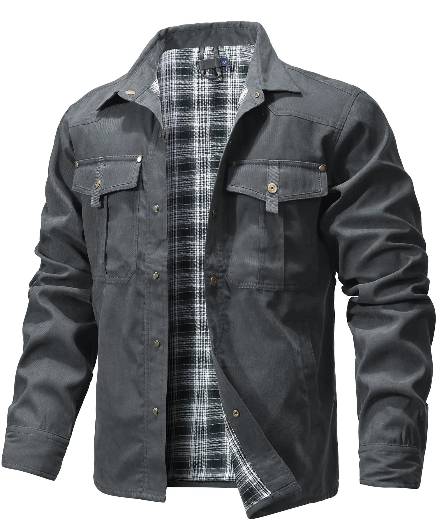 Heren Overshirt Casual Flanel 100% Polyester 10
