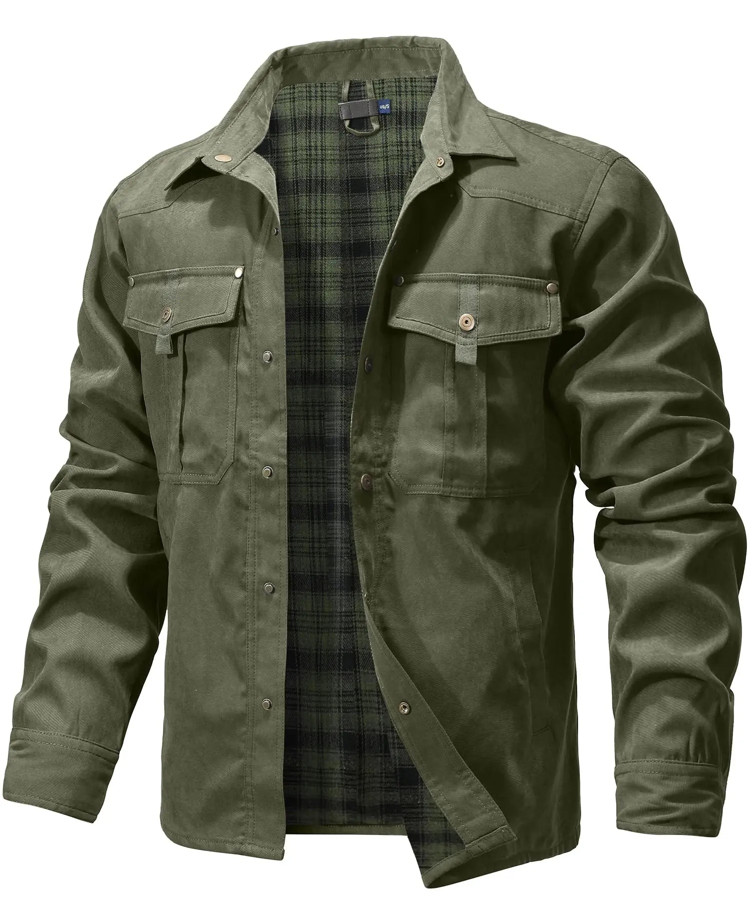 Heren Overshirt Casual Flanel 100% Polyester 9