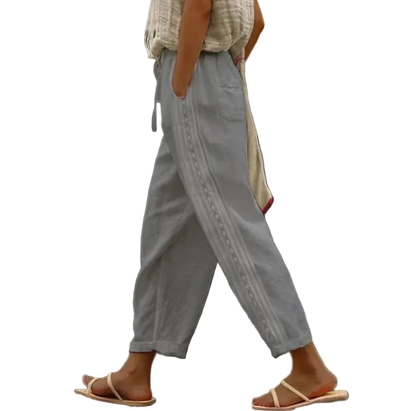 Heren Pantalon Casual Rechte Broek Met Praktische Zakken 0