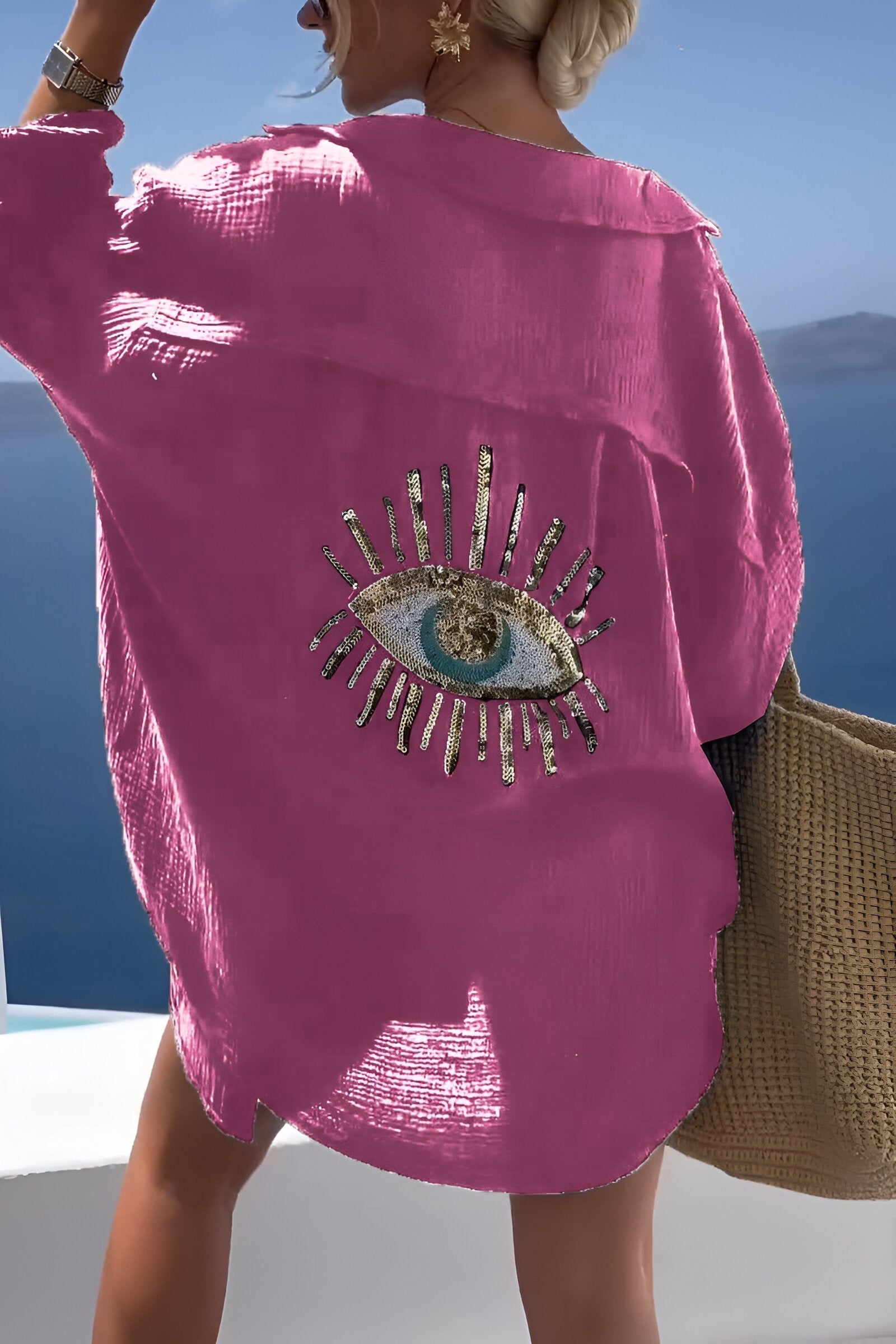 Heren Polo Shirt Met Kralen Design Casual Look 9