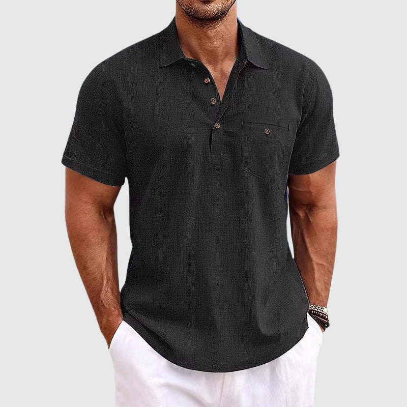 Heren Poloshirt Casual Stijl met Omslagkraag 1