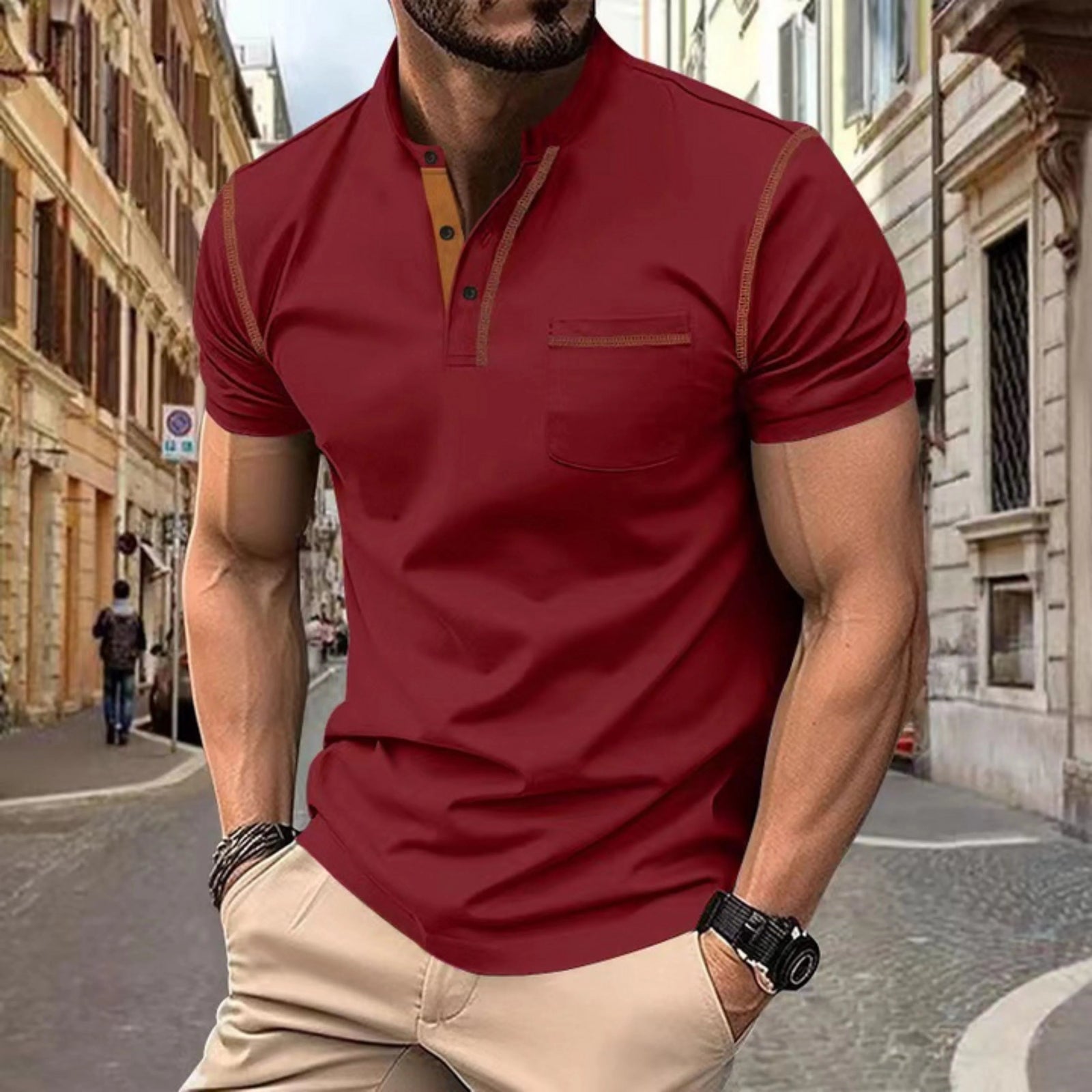 Heren Poloshirt Klassiek Casual voor Activiteiten en Vrijetijd 3