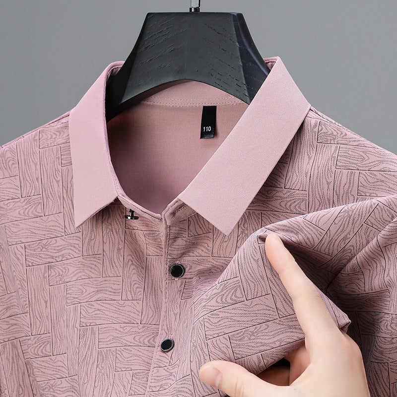 Heren Poloshirt Korte Mouwen Geometrisch Patroon 3