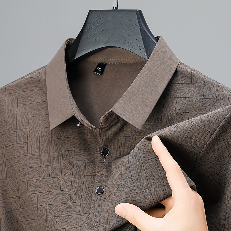 Heren Poloshirt Korte Mouwen Geometrisch Patroon 4