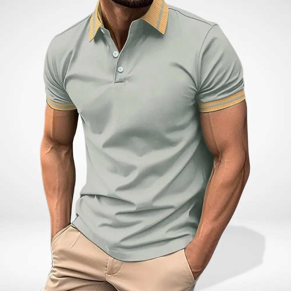 Heren Poloshirt Korte Mouwen Met Contrasterende Kraag 2